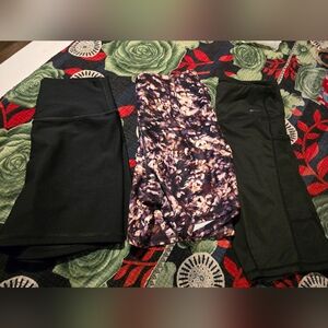 3 nwot bike shorts.   A&F, RBX, brand from hospital gift shop.